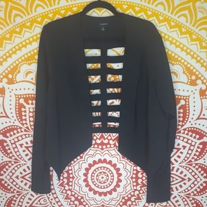 Torrid size 2  cropped blazer w cutouts